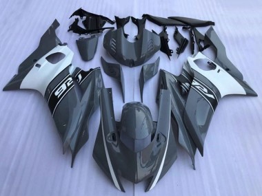 Carenado Moto Yamaha YZF R6 2017-2023 - Nardo Gris Oscuro Blanco Negro