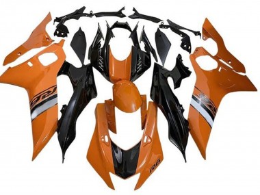 Carenado Moto Yamaha YZF R6 2017-2023 - Naranja Plata Negro Brillante