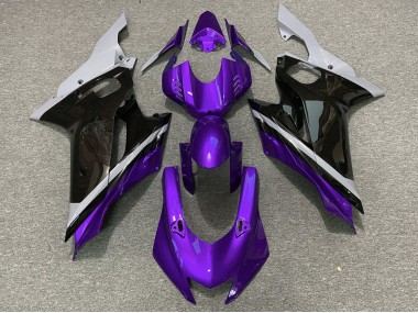 Carenado Moto Yamaha YZF R6 2017-2023 - Gris Púrpura Negro Brillante