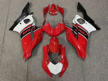 Carenado Moto Yamaha YZF R6 2017-2023 - Blanco Rojo Negro Mate