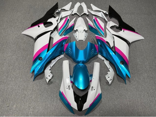 Carenado Moto Yamaha YZF R6 2017-2023 - Blanco Rosa Azul Negro