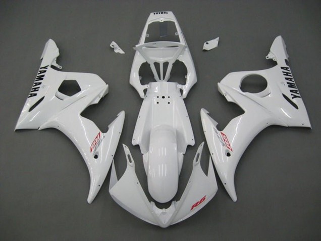 Carenado Moto Yamaha YZF R6 2005 - Blanco Rojo Negro