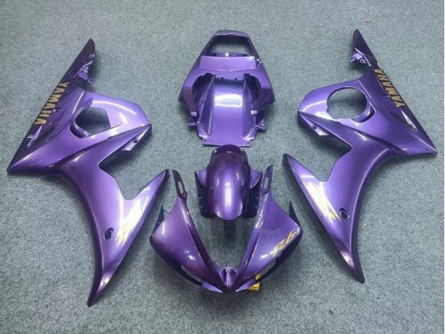 Carenado Moto Yamaha YZF R6 2003-2004 - Púrpura Oro Calcomanías