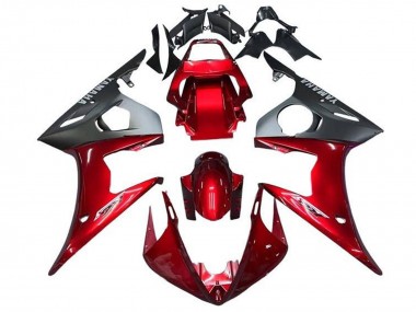 Carenado Moto Yamaha YZF R6 2003-2004 - Rojo Negro Mate