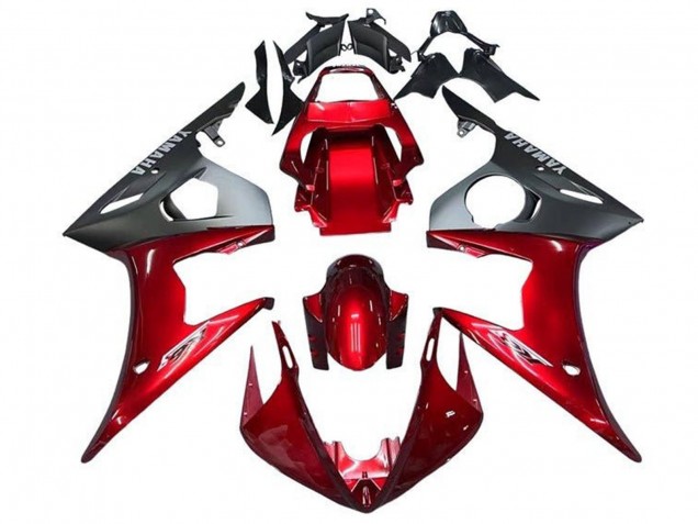 Carenado Moto Yamaha YZF R6 2003-2004 - Rojo Negro Mate