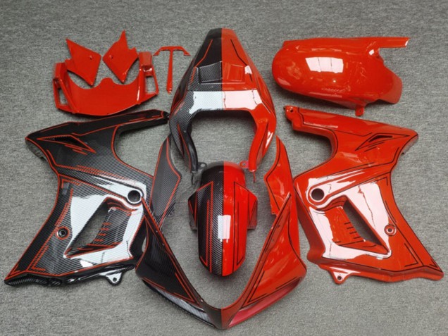 Carenado Moto Suzuki SV650 2003-2013 - Rojo Brillante FibraCarbono