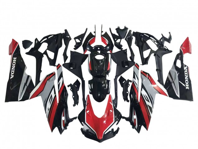 Carenado Moto Honda CBR250RR 2017-2022 - Rojo Plata Negro Brillante