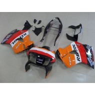 Carenado Moto Honda VFR 800 1998-2001 - Naranja Blanco Rojo Negro Brillante Repsol