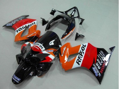 Carenados Moto Honda VFR 800 2002-2013 - Naranja Blanco Rojo Negro Brillante Repsol
