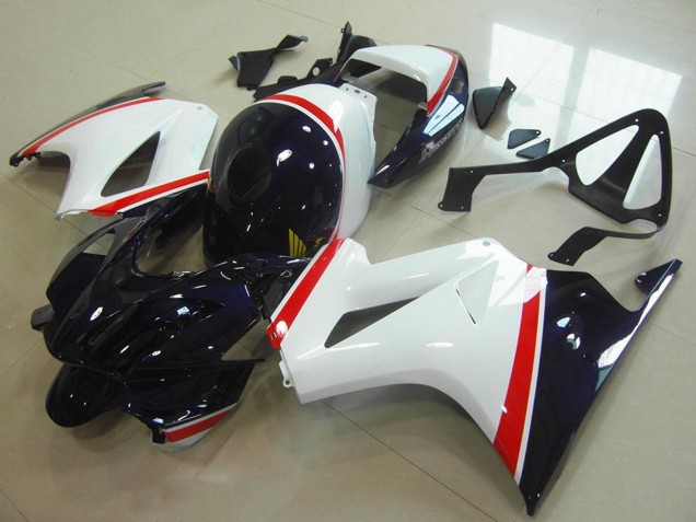 Carenados Moto Honda VFR 800 2002-2013 - Blanco Rojo Azul Oscuro