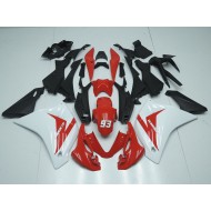 Carenado Moto Honda CBR125R 2011-2016 - Blanco Rojo Negro Mate 93