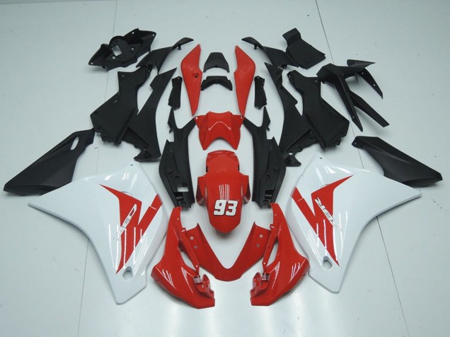 Carenado Moto Honda CBR125R 2011-2016 - Blanco Rojo Negro Mate 93