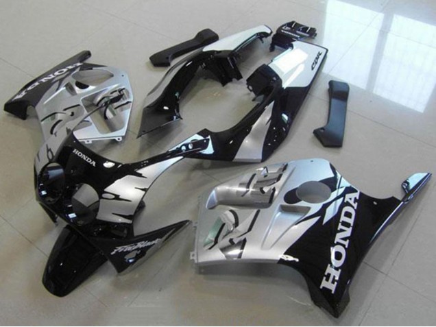 Carenado Moto Honda CBR250RR MC19 1988-1989 - Plata Negro Brillante
