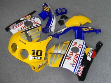 Carenado Moto Honda CBR250RR MC22 1990-1998 - Amarillo Azul Plata Blanco Rojo Nastro Azzurro Breil 10