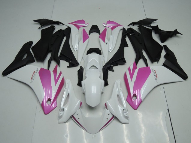 Carenado Moto Honda CBR250RR 2011-2015 - Blanco Rosa Negro Mate