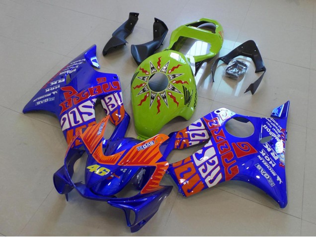 Carenado Moto Honda CBR600 F4i 2001-2003 - Amarillo Azul Naranja Rossi 46