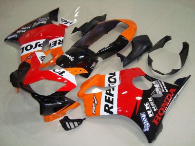 Carenados Moto Honda CBR600 F4i 2004-2007 - Naranja Blanco Rojo Negro Brillante Repsol