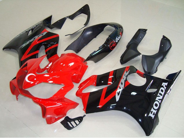 Kits Carenados Moto Honda CBR600 F4i 2004-2007 - Rojo Negro Brillante