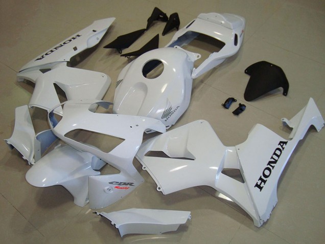 Carenado Moto Honda CBR600RR 2003-2004 - Blanco Negro Calcomanía