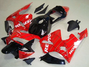Carenado Moto Honda CBR600RR 2003-2004 - Rojo Negro Brillante Spider Man Blanco Repsol
