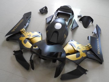 Carenado Moto Honda CBR600RR 2003-2004 - Negro Mate Oro