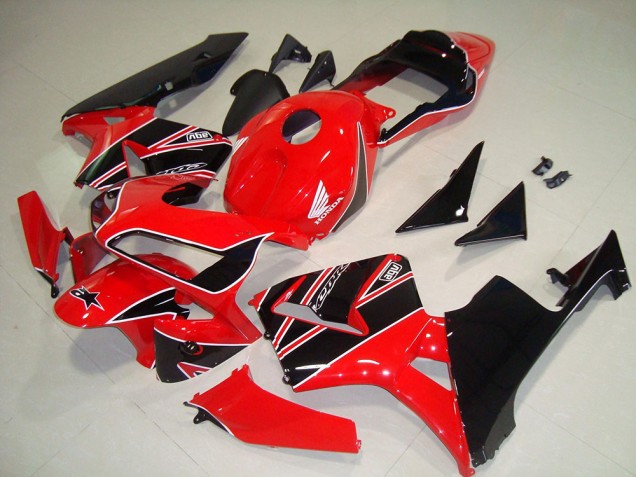 Carenado Moto Honda CBR600RR 2003-2004 - Rojo Negro Brillante