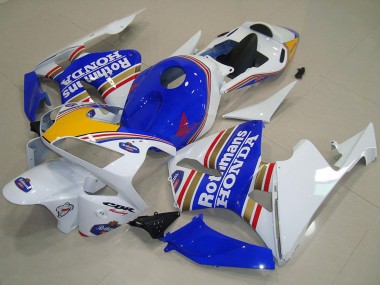 Carenado Moto Honda CBR600RR 2003-2004 - Blanco Azul Amarillo Rothmans