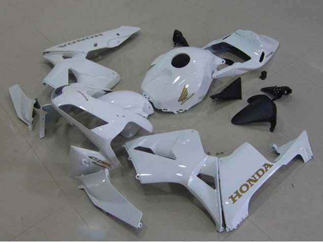 Carenado Moto Honda CBR600RR 2003-2004 - Blanco Oro Calcomanías