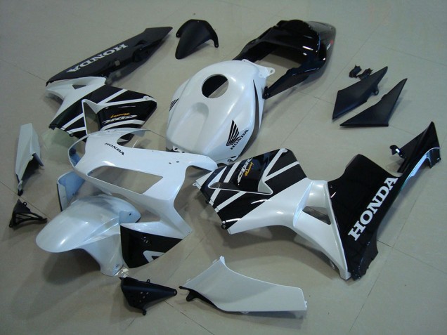 Carenado Moto Honda CBR600RR 2003-2004 - Blanco Negro Brillante