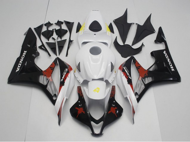 Carenado Moto Honda CBR600RR 2007-2008 - Blanco Rojo Amarillo Negro Brillante Limited Edition