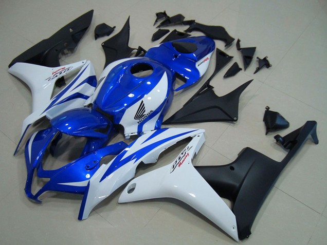 Carenado Moto Honda CBR600RR 2007-2008 - Blanco Azul Negro Mate