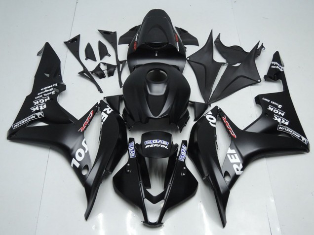 Kits Carenados Moto Honda CBR600RR 2007-2008 - Negro Mate Blanco Repsol