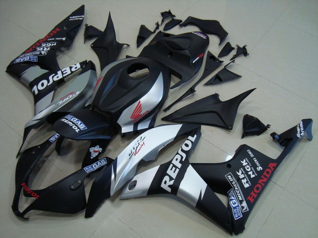 Carenado Moto Honda CBR600RR 2007-2008 - Negro Mate Plata Repsol