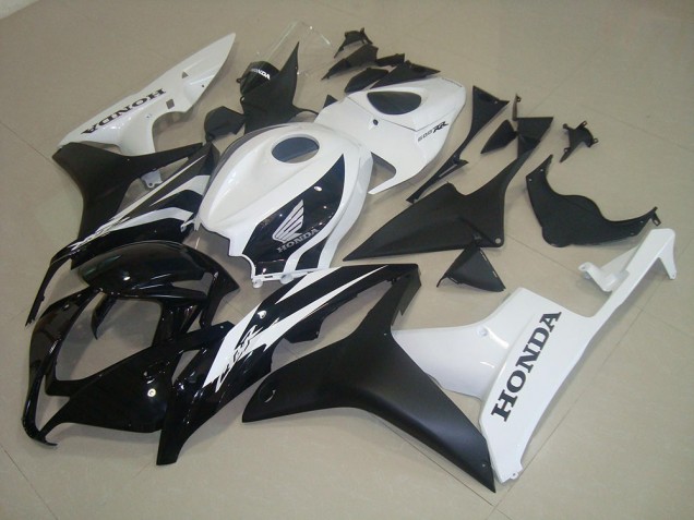 Carenado Moto Honda CBR600RR 2007-2008 - Blanco Negro Brillante Negro Mate