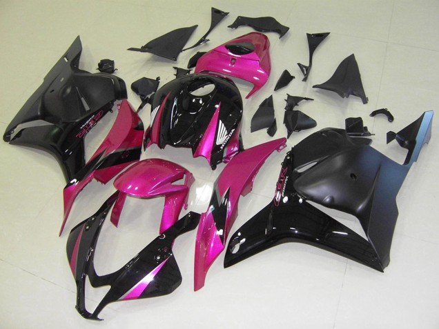 Carenado Moto Honda CBR600RR 2009-2012 - Rosa Negro Brillante Negro Mate