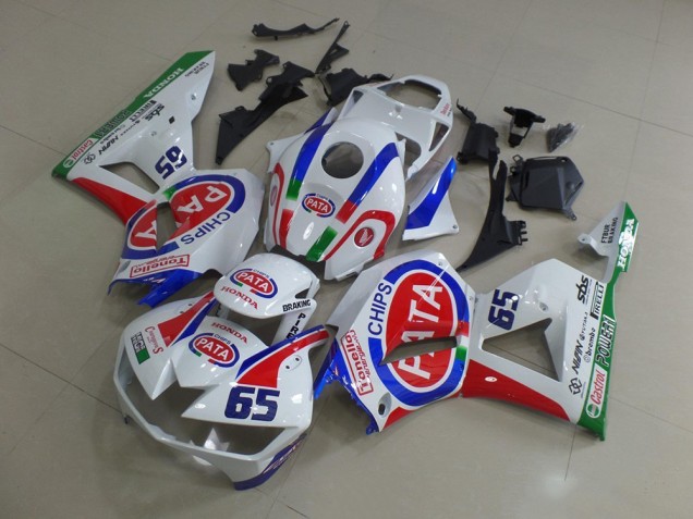Carenado Moto Honda CBR600RR 2013-2023 - Blanco Rojo Azul Pata 65