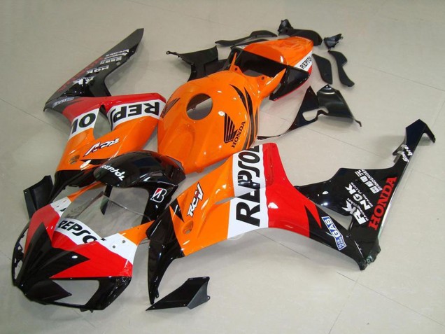 Carenado Moto Honda CBR1000RR 2006-2007 - Naranja Blanco Rojo Negro Brillante New Repsol