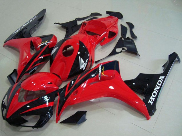 Kits Carenados Moto Honda CBR1000RR 2006-2007 - Rojo Negro Brillante