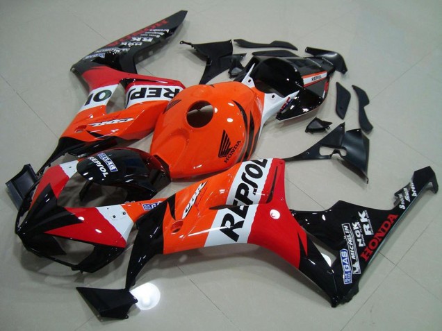 Kits Carenados Moto Honda CBR1000RR 2006-2007 - Naranja Blanco Rojo Negro Brillante Repsol