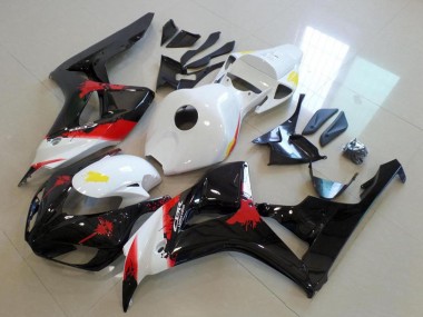 Carenados Moto Honda CBR1000RR 2006-2007 - Blanco Rojo Negro Brillante