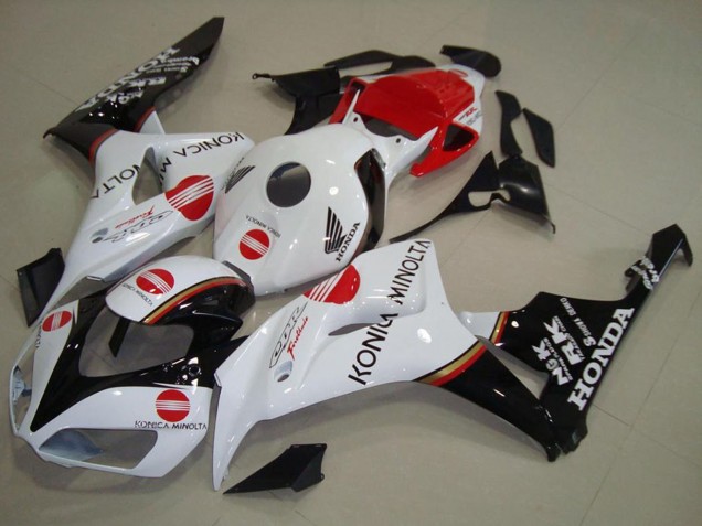 Carenados Moto Honda CBR1000RR 2006-2007 - Blanco Rojo Negro Brillante Konica Minolta