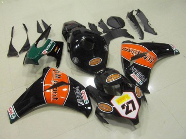 Carenado Moto Honda CBR1000RR 2008-2011 - Negro Brillante Naranja HM Plant 27