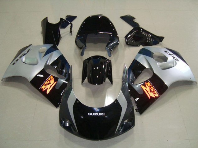 Carenado Moto ABS Suzuki GSXR 750 1996-2000 - Negro Brillante Plata