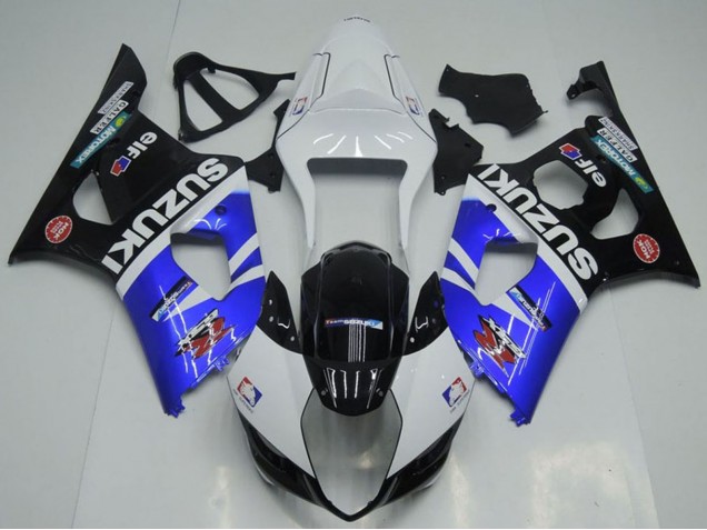 Carenado Moto Suzuki GSXR 1000 2003-2004 - Blanco Azul Negro Rojo Elf