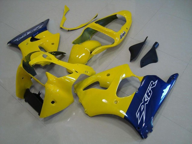Carenado Moto Kawasaki ZX6R 2000-2002 - Amarillo Azul