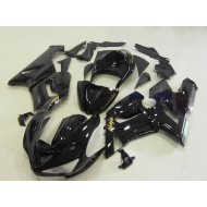Carenado Moto Kawasaki ZX6R 2005-2006 - Negro Brillante Oro Calcomanías