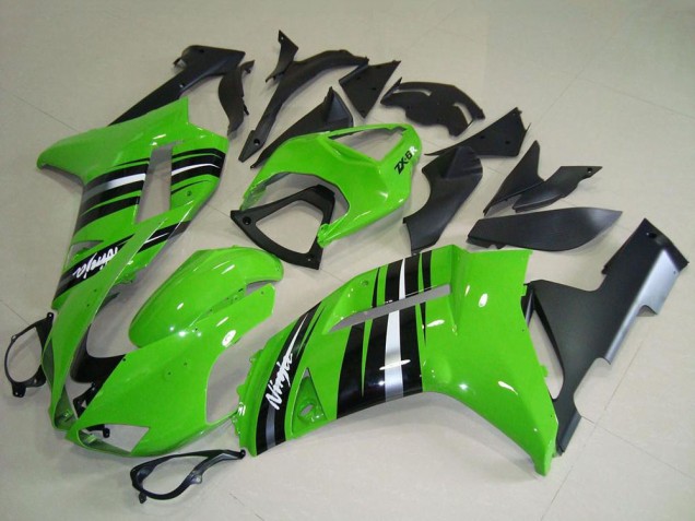 Carenado Moto Kawasaki ZX6R 2007-2008 - Verde Plata Raya