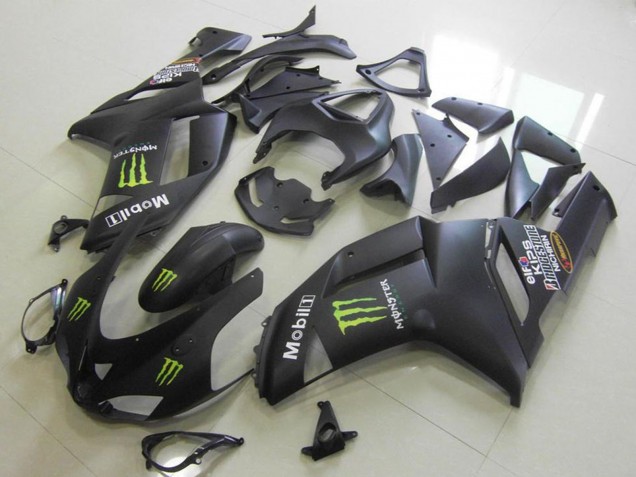Carenado Moto Kawasaki ZX6R 2007-2008 - Negro Mate Monstruo