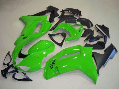 Carenado Moto Kawasaki ZX6R 2007-2008 - Verde Negro Mate