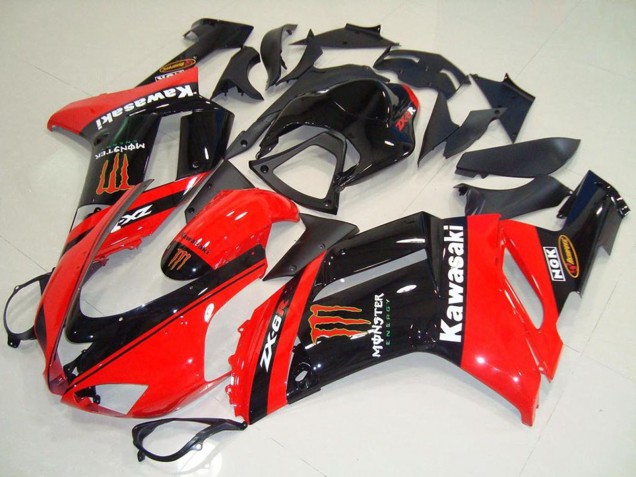 Carenado Moto Kawasaki ZX6R 2007-2008 - Monstruo In Rojo